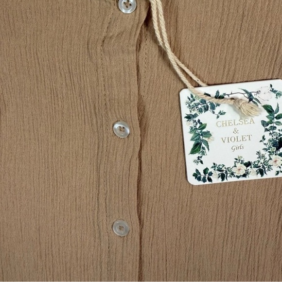 Chelsea & Violet Light Brown Button-Up Blouse - Picture 2 of 4